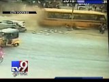 Deadly Road Accident Caught on CCTV, Andhra Pradesh - Tv9 Gujarati