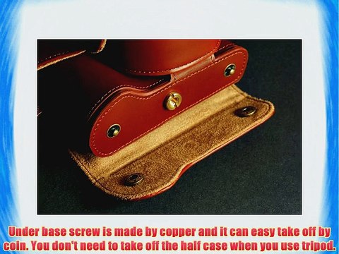 Handmade Genuine real Leather Full Camera Case bag cover for Samsung NX210 NX200 Brown Color