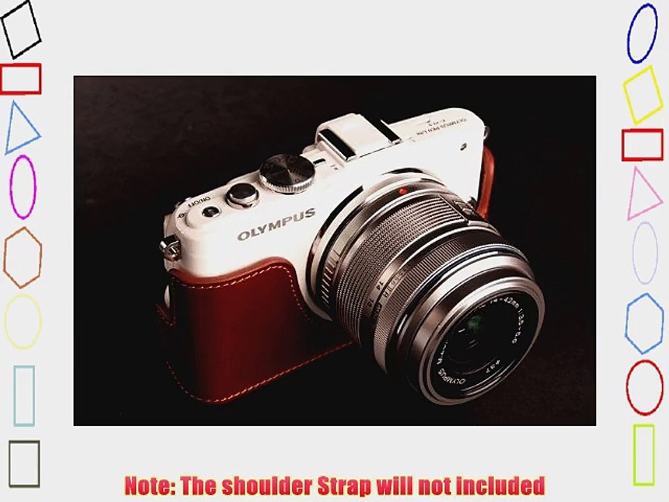 Genuine real COW leather case bag cover for Olympus EPL5 E-PL5 EPL6 E-PL6 Camera Half case