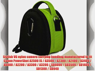 VG Mini Laurel Edition Camera Carrying Handbag (Light Green) for Canon PowerShot A2500 IS /