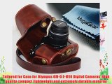 MegaGear Ever Ready Protective Leather Camera Case Bag for Olympus OM-D E-M10 with 14-42mm