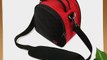 Stylish Elegant Laurel Red Handbag Camera Bag with Top Handle and Adjustable Shoulder Strap
