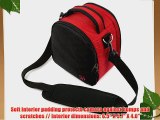 Stylish Elegant Laurel Red Handbag Camera Bag with Top Handle and Adjustable Shoulder Strap