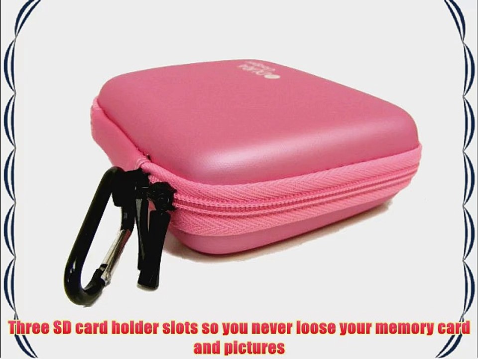 DURAGADGET Pink Hard carry case / bag with belt clip for Garmin Nuvi 1390t 1490t