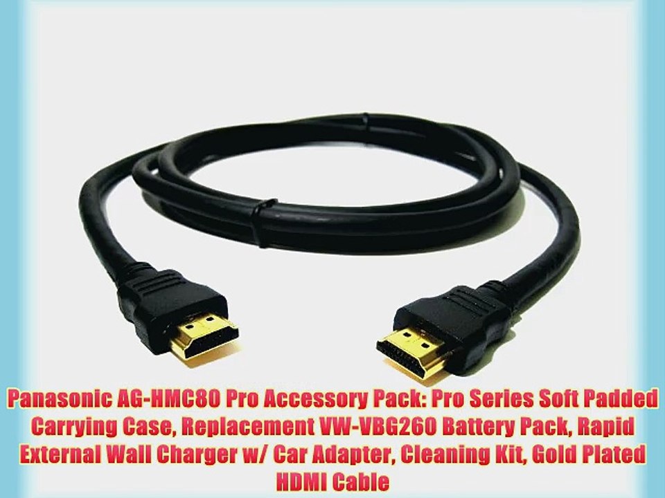 Panasonic AG-HMC80 Pro Accessory Pack: Pro Series Soft Padded Carrying Case Replacement VW-VBG260