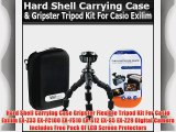 Hard Shell Carrying Case Gripster Flexible Tripod Kit For Casio Exilim EX-Z33 EX-FC100 EX-FS10