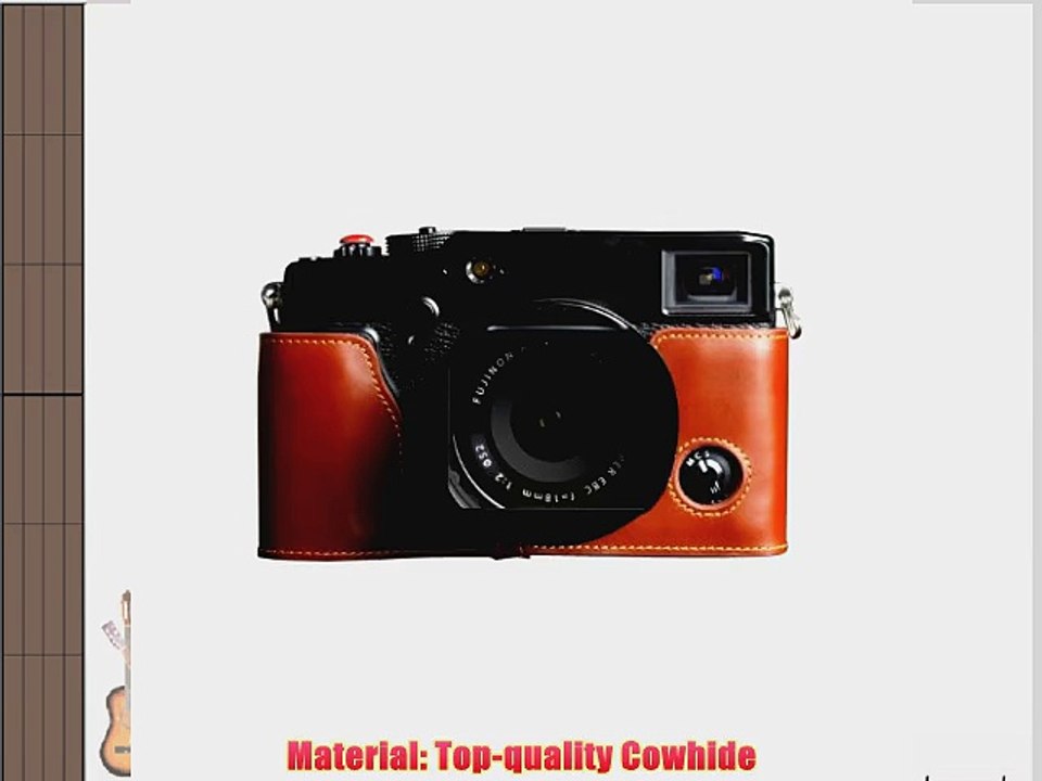 Tan Handmade Genuine Camera Half Leather Case Bag Cover for Fuji X-Pro1 X Pro1