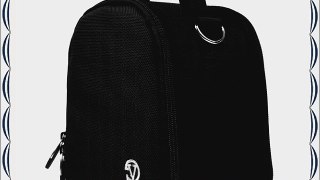 Laurel Compact Edition Black Nylon DSLR Camera Handbag Carrying Case with Removable Shoulder