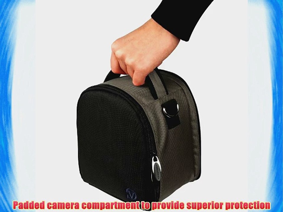 Grey Laurel Lightweight Camera Bag Case For Panasonic Lumix Point and Shoot Digital Camera