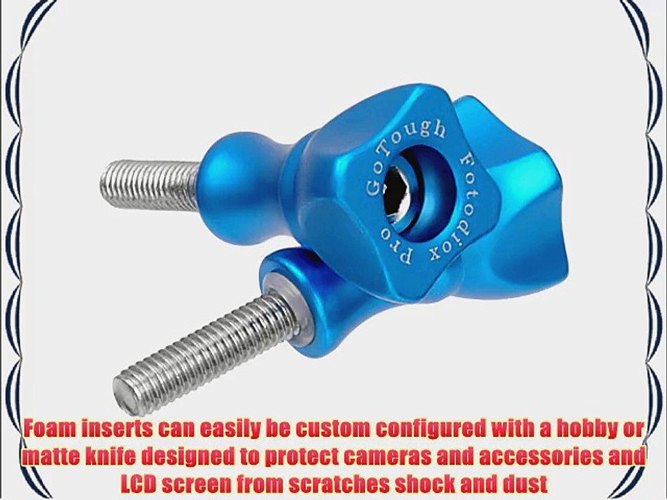 Fotodiox GT-Kitx2-Blue GoTough CamCase Double Blue Kit with Carrying Case and Metal Accessories