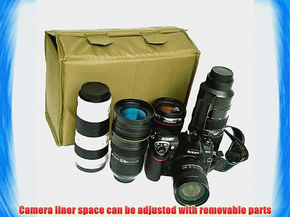 COURSER Green Camera Liner Insert Multifunctional Partition Protective Bag Cover for CANON