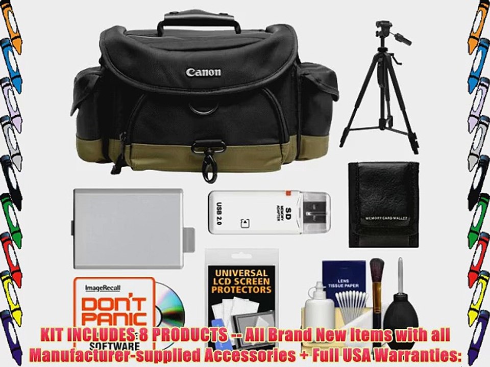 Canon 10EG Digital SLR Gadget Bag   Tripod   LP-E5 Battery   Accessory Kit for EOS Rebel XS
