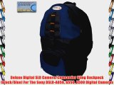 Deluxe Digital SLR Camera/Camcorder Sling Backpack (Black/Blue) For The Sony DSLR-A850 A550