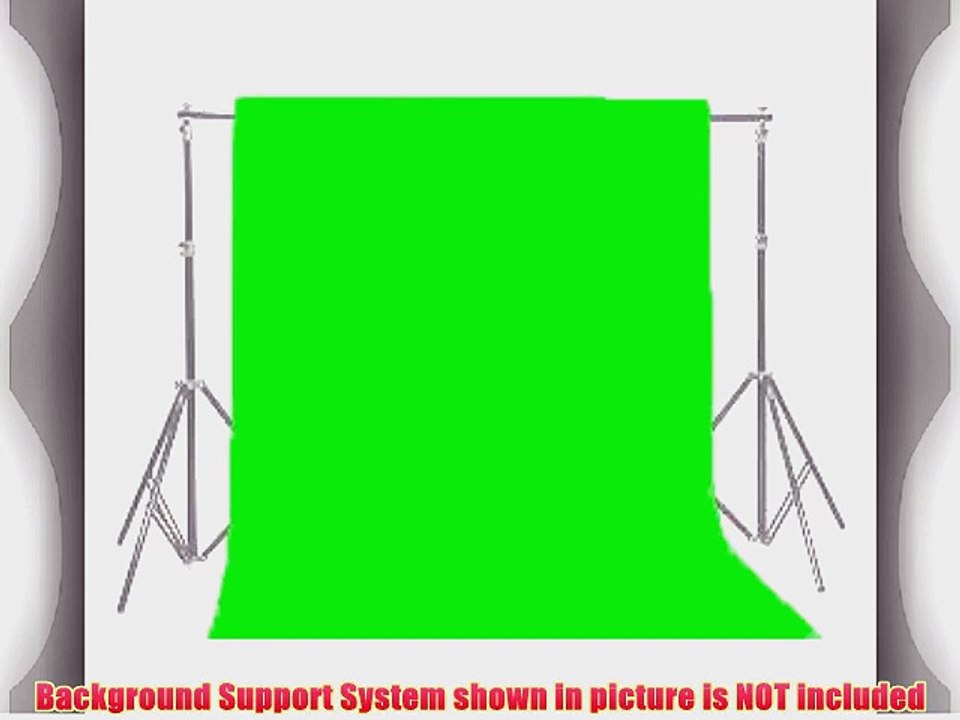 Muslin Lite Photo Background Backdrop 10' x 10' - Chroma Key Green Screen - for Green Screen