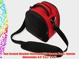 Laurel Compact Edition Red Nylon DSLR Camera Handbag Carrying Case with Removable Shoulder