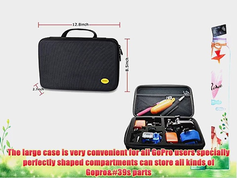 Ipow Gopro 12.8x 8.5x 2.6 Case Carry Travel Protective Storage Bag Case Pouch for Gopro Hero