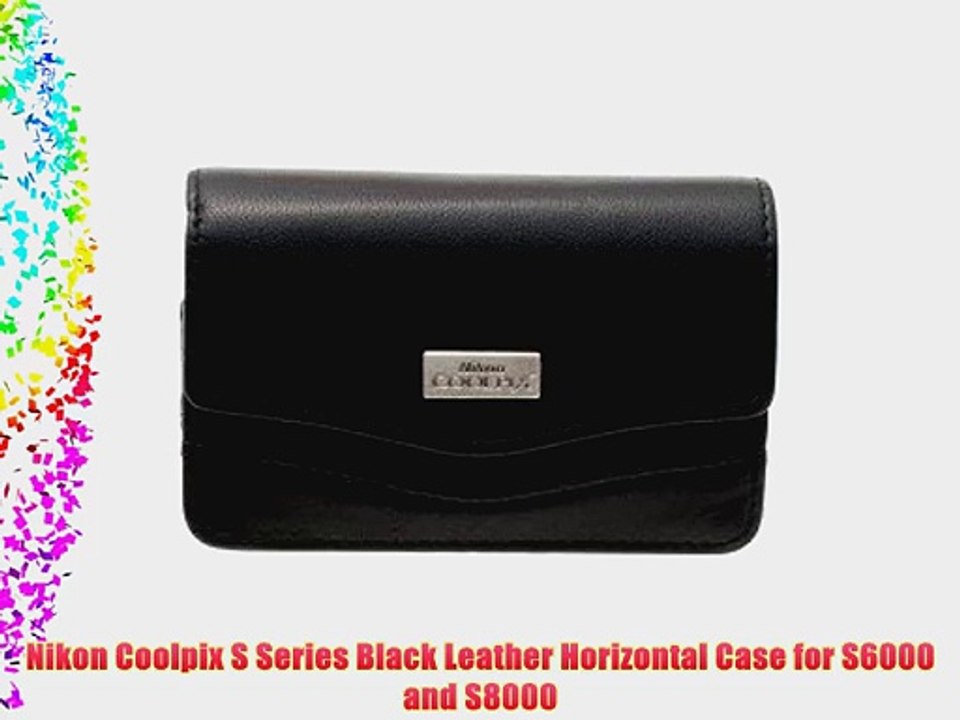 Nikon Coolpix S Series Black Leather Horizontal Case for S6000 and S8000