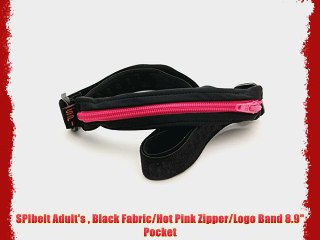SPIbelt Adult's  Black Fabric/Hot Pink Zipper/Logo Band 8.9 Pocket