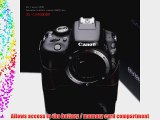 Gariz Genuine Leather XS-CH100DBR Camera Metal Half Case for Canon EOS 100D Rebel SL1 Brown
