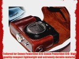 MegaGear Ever Ready Protective Leather Camera Case Bag for Canon PowerShot G15 (Dark Brown)