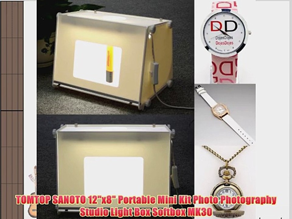 TOMTOP SANOTO 12x8 Portable Mini Kit Photo Photography Studio Light Box Softbox MK30