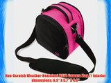 Laurel Compact Edition Hot Pink DSLR Camera Carrying Handbag with Removable Shoulder Strap