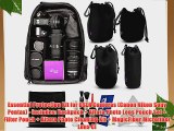 Essential Protection Kit for DSLR Cameras (Canon Nikon Sony Pentax) - Includes: Backpack