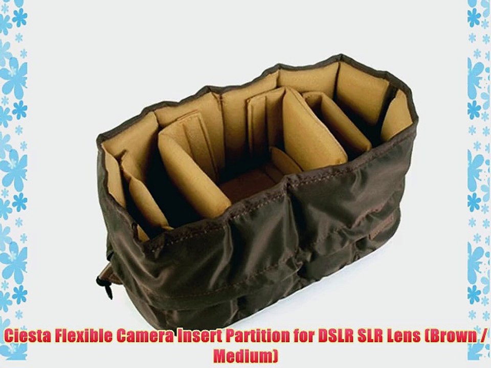 Ciesta Flexible Camera Insert Partition for DSLR SLR Lens (Brown / Medium)