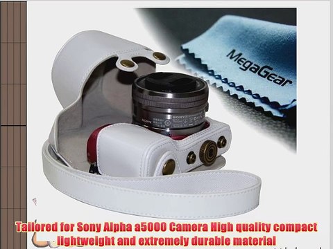 MegaGear Ever Ready Protective Leather Camera Case Bag for Sony Alpha a5000 Sony a5100 with