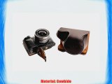 Black Genuine Handmade Camera Full Leather Case Bag Cover for Sony A6000 ?6000 (Bottom open-able)