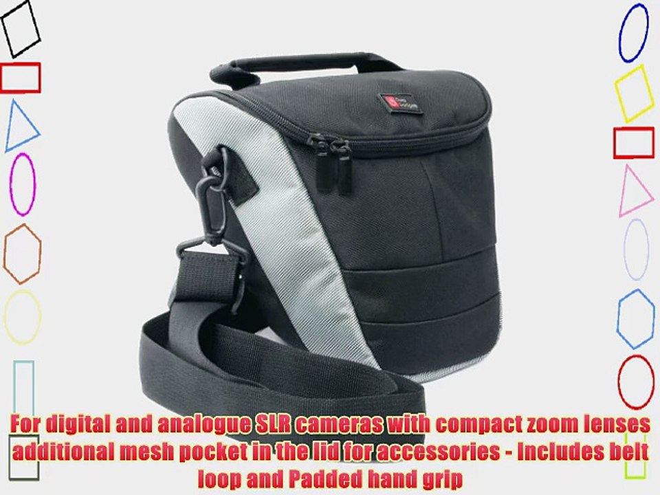 DURAGADGET Black Water Resistant Nylon Protective Carry Case for Panasonic Lumix DMC-FZ70 Panasonic