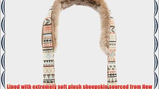 Naturally Breathable - Soft Comfort - Real Sheepskin Lined Camera Strap - Aztec
