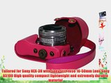 MegaGear Ever Ready Protective Rose Leather Camera Case Bag for Sony NEX-3N with Sony SELP1650