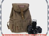 koolertron Canvas Vintage DSLR SLR Camera Shoulder Case Backpack Rucksack Bag With Waterproof