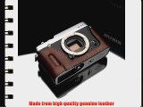Gariz Genuine Leather HG-XE2BR Camera Metal Half Case for Fujifilm XE1 X-E1 XE2 X-E2 Brown