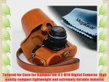 MegaGear Ever Ready Protective Leather Camera Case Bag for Olympus OM-D E-M10 with 14-42mm