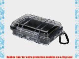 Pelican 1020 Black Micro Case With Clear Lid And Carabiner