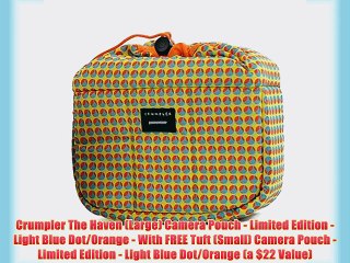Crumpler The Haven (Large) Camera Pouch - Limited Edition - Light Blue Dot/Orange - With FREE
