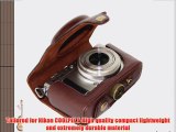 MegaGear Ever Ready Protective Dark Brown Leather Camera Case Bag for Nikon COOLPIX A with