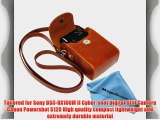 MegaGear Vertical Protective Light Brown Leather Camera Case  Bag for Sony DSC-RX100M II Cyber-shot