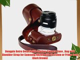 Dengpin Retro Detachable Leather Camera Case  Bag with Shoulder Strap for Samsung NX300 with