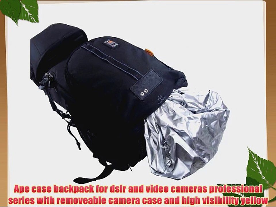 Ape case backpack for dslr and video cameras professional series with removeable camera case