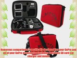 DURAGADGET Limited Edition Red Travel Armoured Protective Shell Storage Case With Shock Absorbing