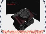 Gariz Genuine Leather XS-CHRX100M3BR Camera Metal Half Case for Sony RX100III RX100M3 with