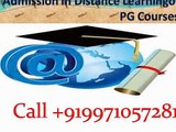 9971057281-  All PG Courses from Distance Learning Education