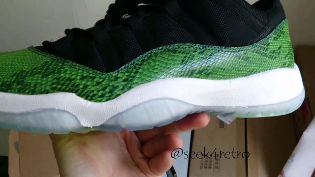 Air Jordan 11 Retro Low Green Snakeskin