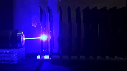 2W 445nm Blue Laser versus 11 CD cases