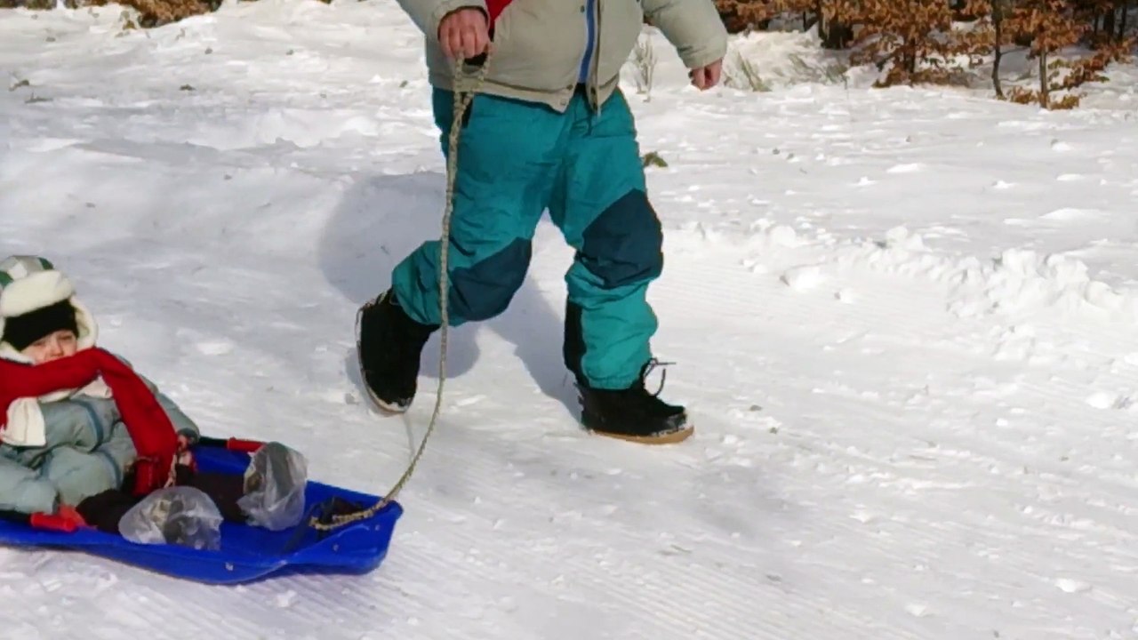 Gabriel à la neige janvier2015