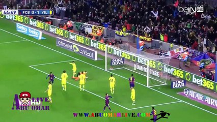 اهداف مباراه برشلونه و فياريال 1/2/2015