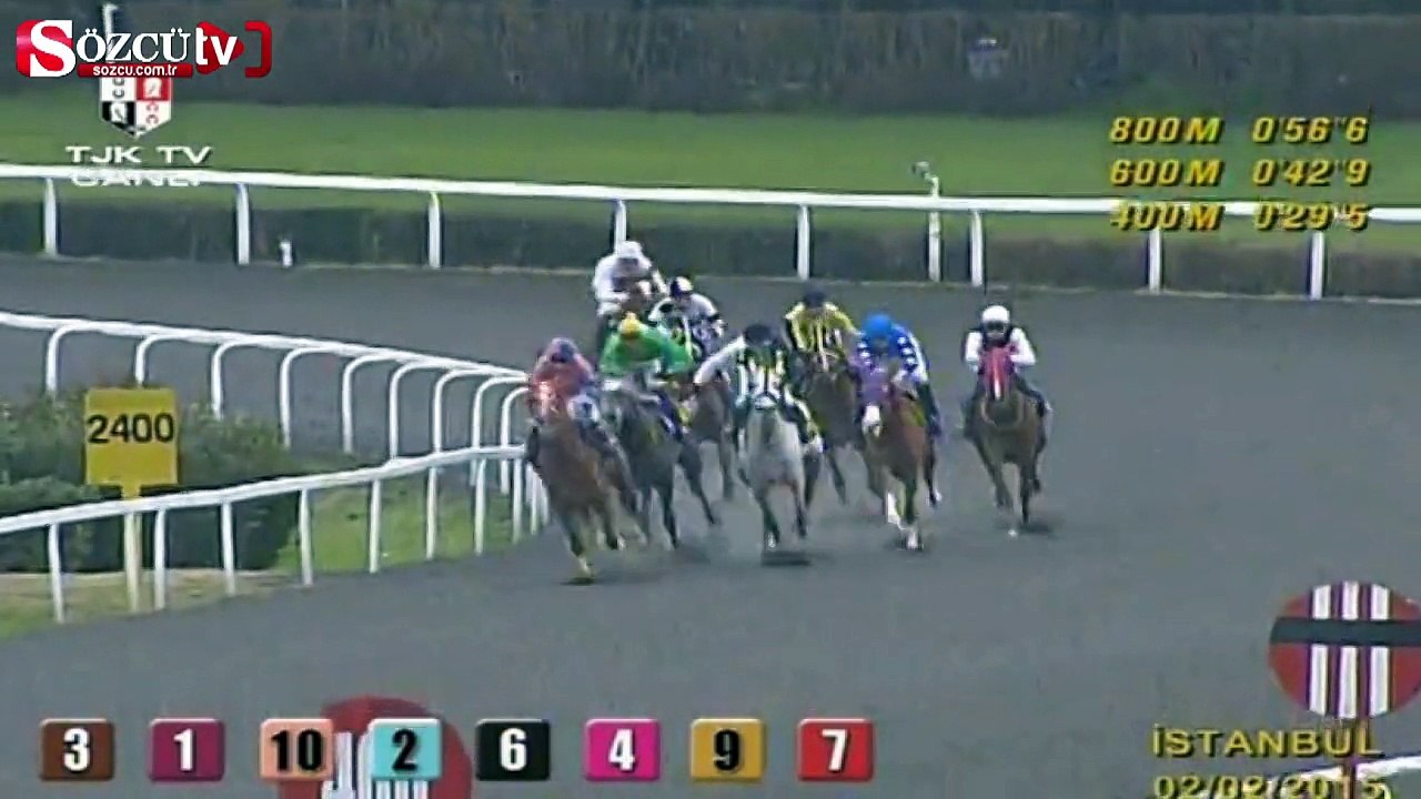 Yarış sırasında piste girdiler